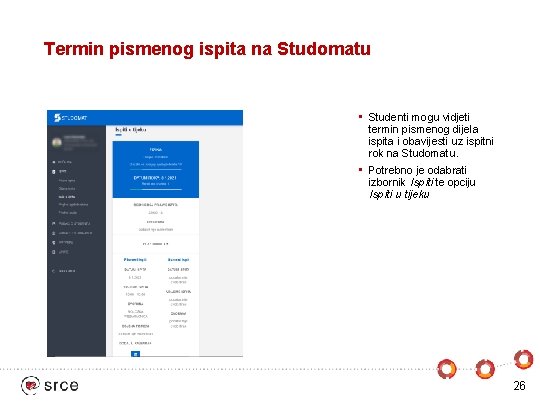 Termin pismenog ispita na Studomatu • Studenti mogu vidjeti termin pismenog dijela ispita i