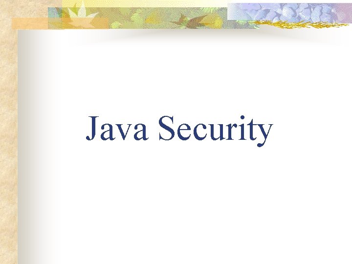 Java Security 