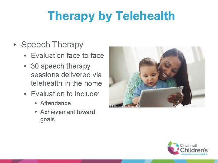 Therapy by Telehealth • Speech Therapy • Evaluation face to face • 30 speech