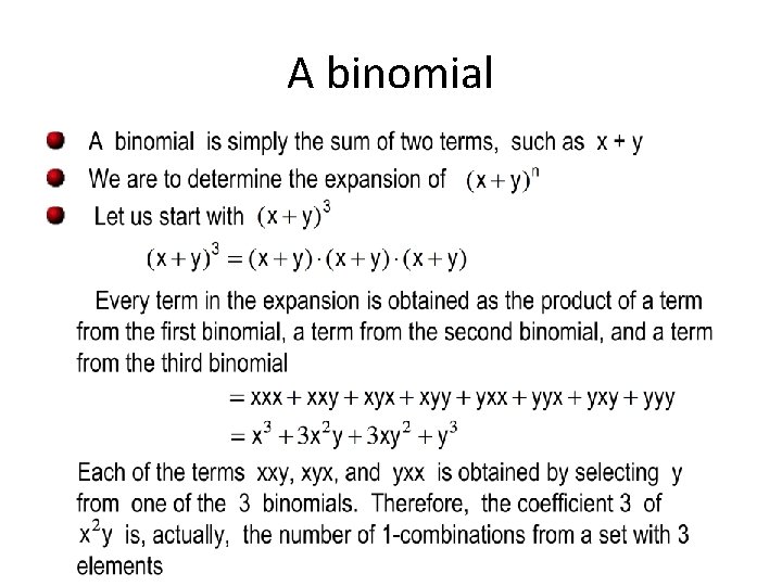 A binomial 