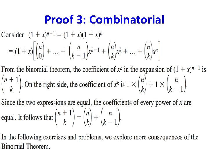 Proof 3: Combinatorial 