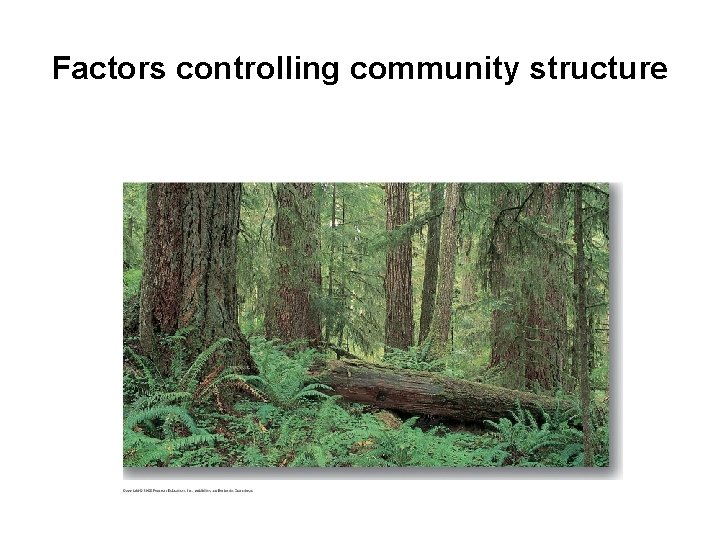 Factors controlling community structure 