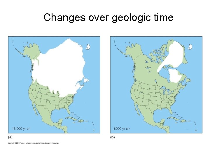 Changes over geologic time 