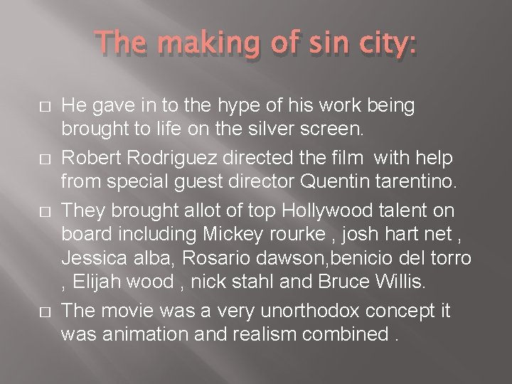 POSTMODERNISM IN FILM SIN CITY BY CIARAN KEOGH