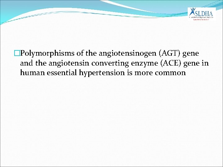 �Polymorphisms of the angiotensinogen (AGT) gene and the angiotensin converting enzyme (ACE) gene in