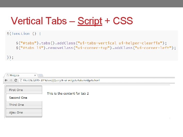 Vertical Tabs – Script + CSS 