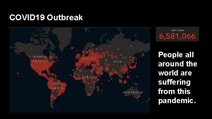 COVID 19 Outbreak People all around the world are suffering from this pandemic. COVID 19 Outbreak People all around the world are suffering from this pandemic.