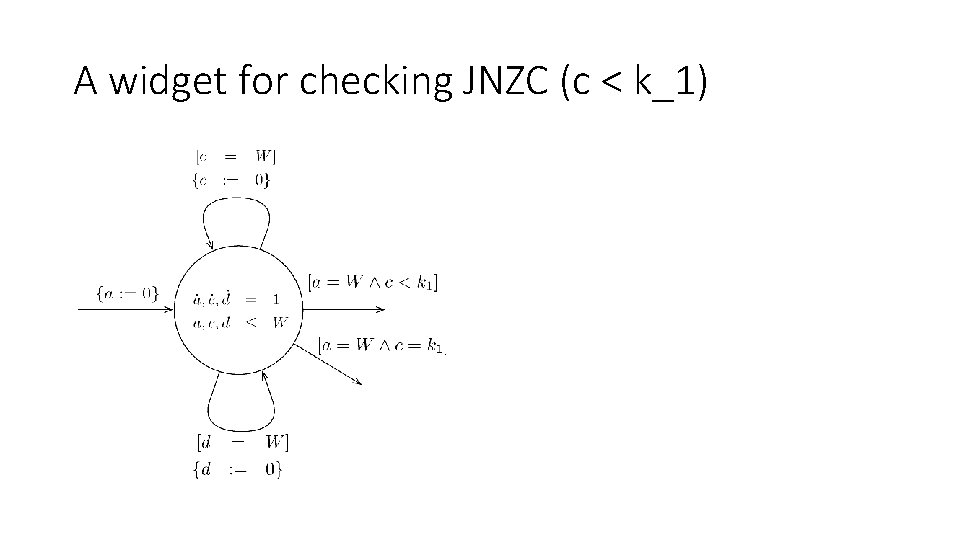 A widget for checking JNZC (c < k_1) 