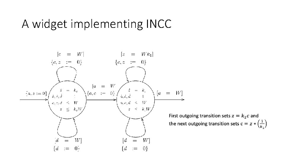 A widget implementing INCC 
