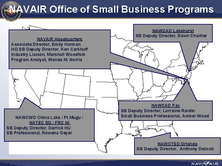 NAVAIR Office of Small Business Programs NAVAIR Headquarters Associate Director, Emily Harman HQ SB
