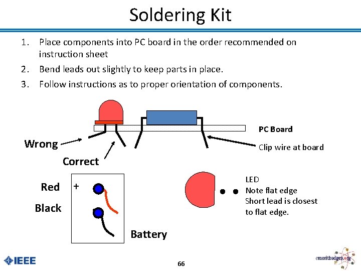 Soldering Kit 1. Place components into PC board in the order recommended on instruction