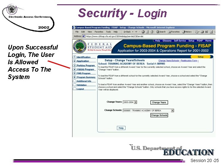 Security - Login Upon Successful Login, The User Is Allowed Access To The System Security - Login Upon Successful Login, The User Is Allowed Access To The System