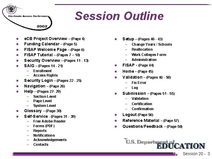 Session Outline n n n e. CB Project Overview – (Page 4) Funding Calendar Session Outline n n n e. CB Project Overview – (Page 4) Funding Calendar
