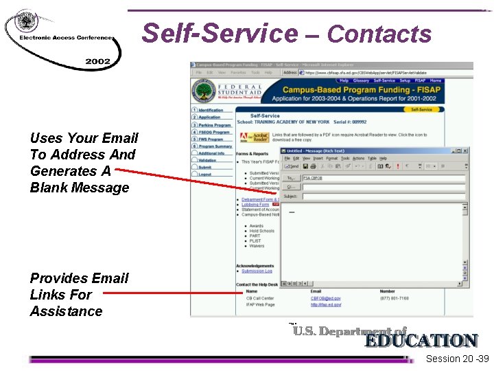Self-Service – Contacts Uses Your Email To Address And Generates A Blank Message Provides Self-Service – Contacts Uses Your Email To Address And Generates A Blank Message Provides