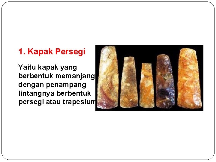 1. Kapak Persegi Yaitu kapak yang berbentuk memanjang dengan penampang lintangnya berbentuk persegi atau