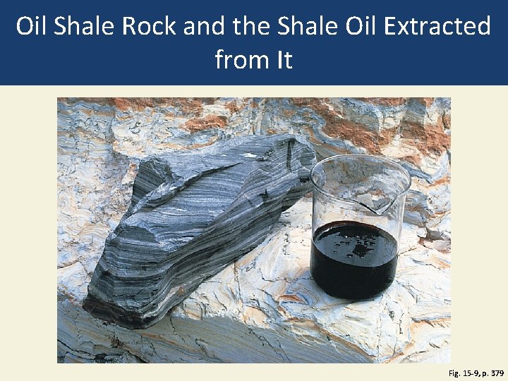 Oil Shale Rock and the Shale Oil Extracted from It Fig. 15 -9, p.