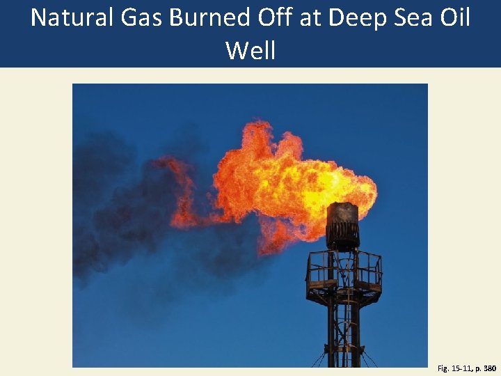Natural Gas Burned Off at Deep Sea Oil Well Fig. 15 -11, p. 380