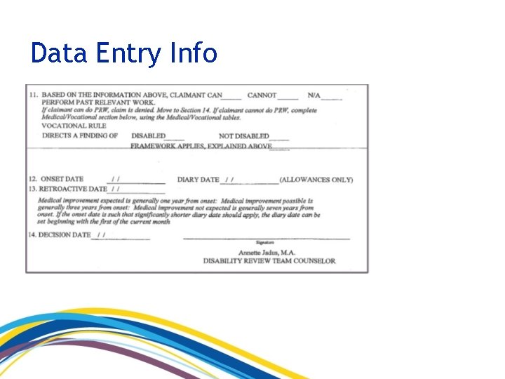 Data Entry Info 