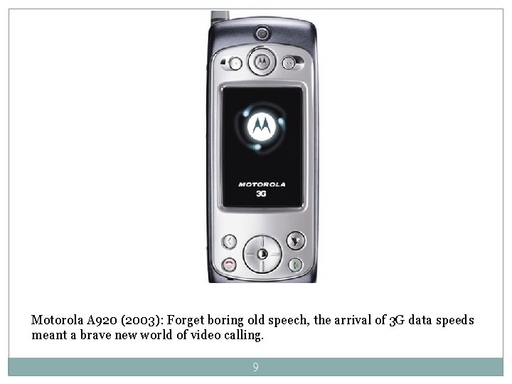 Motorola A 920 (2003): Forget boring old speech, the arrival of 3 G data