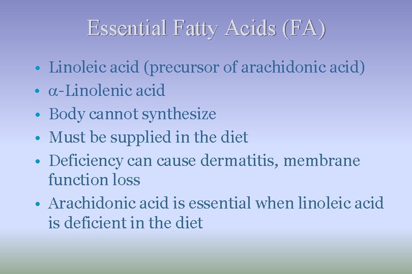 Lipids of Physiological Significance Dr Sumbul Fatma Objectives
