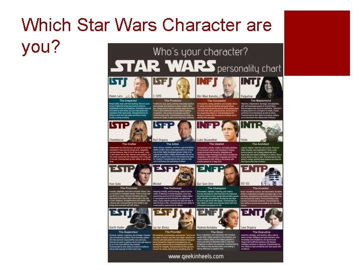 Which Star Wars Character are you? 
