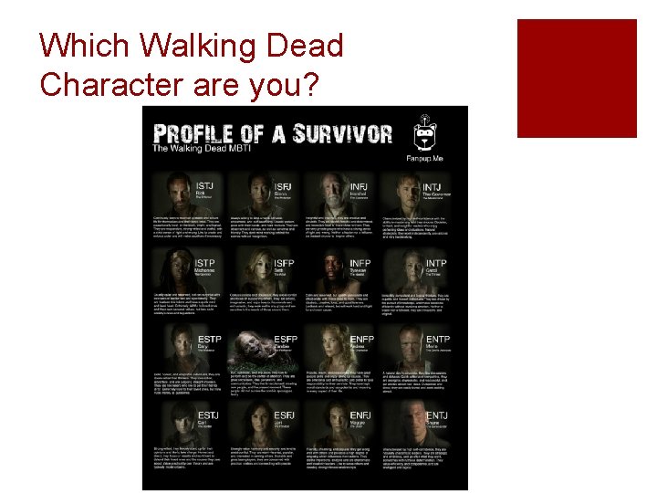 Which Walking Dead Character are you? 