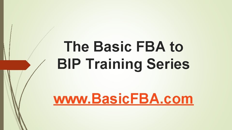 The Basic FBA to BIP Training Series www. Basic. FBA. com 