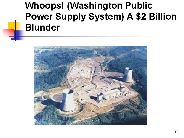 Whoops! (Washington Public Power Supply System) A $2 Billion Blunder 12 