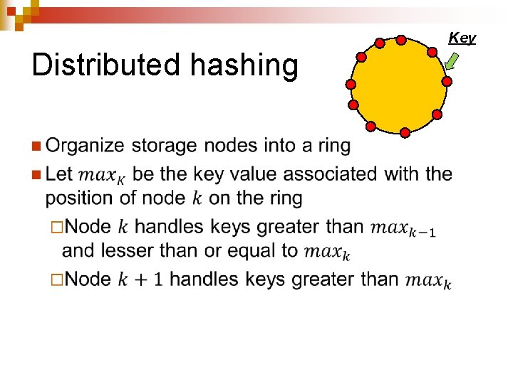 Distributed hashing n Key Go next! 