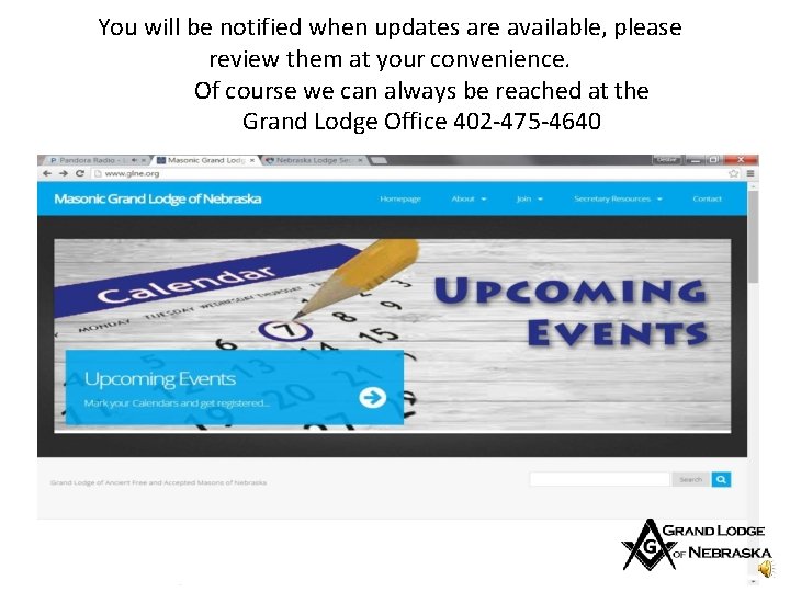 You will be notified when updates are available, please review them at your convenience.