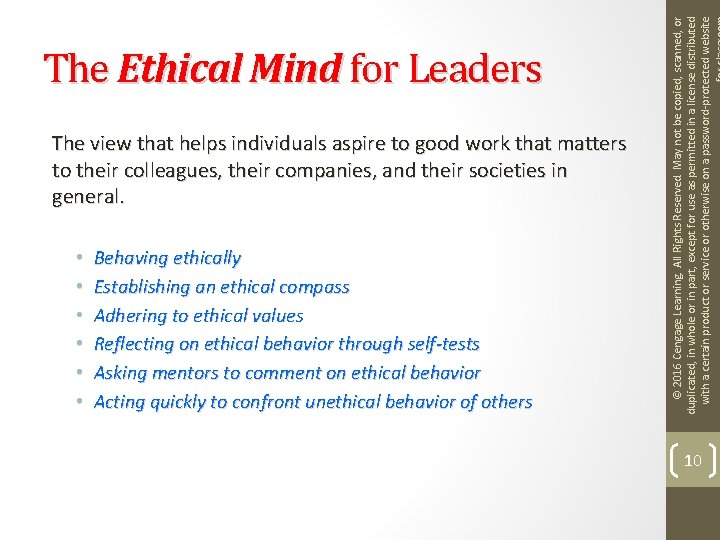 The view that helps individuals aspire to good work that matters to their colleagues,