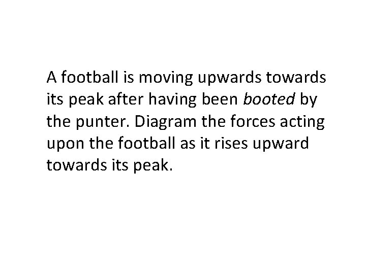 A football is moving upwards towards its peak after having been booted by the