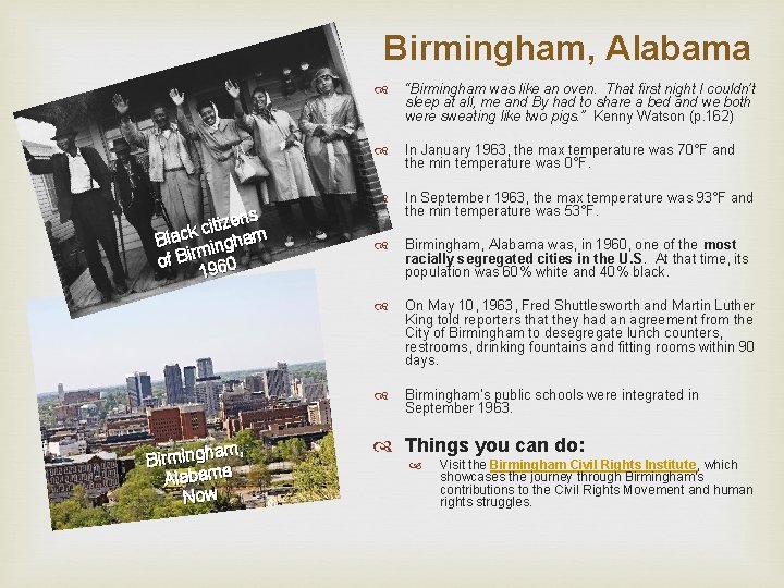 Birmingham, Alabama zens i t i c k Blac ingham rm of Bi 960