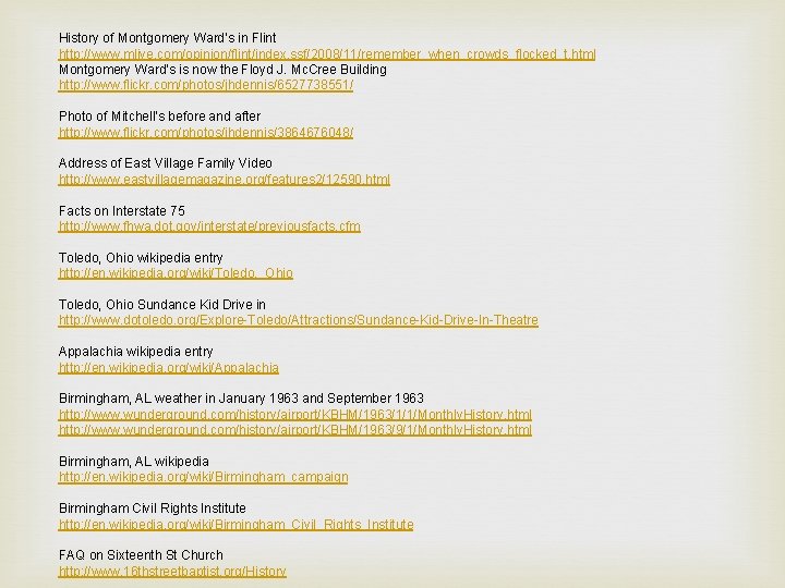 History of Montgomery Ward’s in Flint http: //www. mlive. com/opinion/flint/index. ssf/2008/11/remember_when_crowds_flocked_t. html Montgomery Ward’s