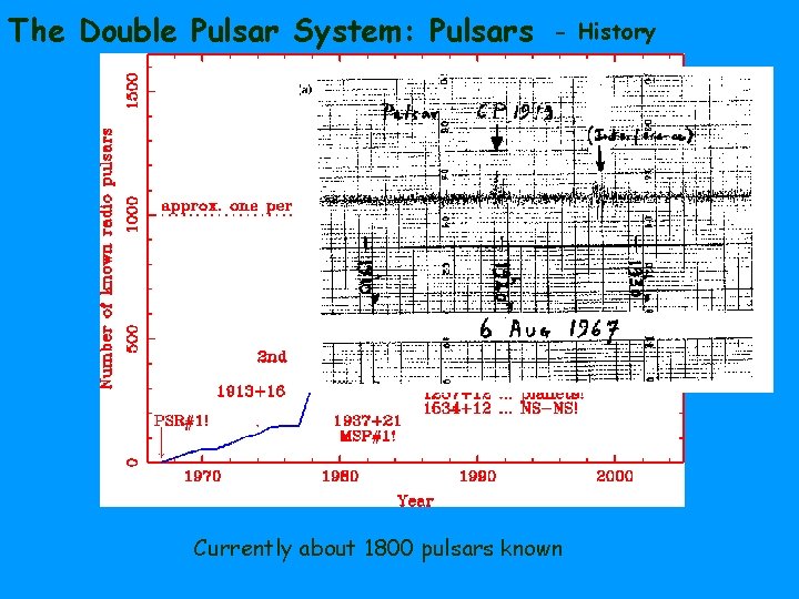 The Double Pulsar System: Pulsars - History Currently about 1800 pulsars known 
