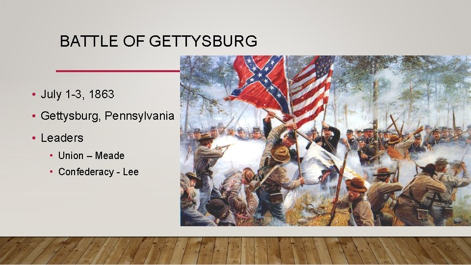 BATTLE OF GETTYSBURG • July 1 -3, 1863 • Gettysburg, Pennsylvania • Leaders •