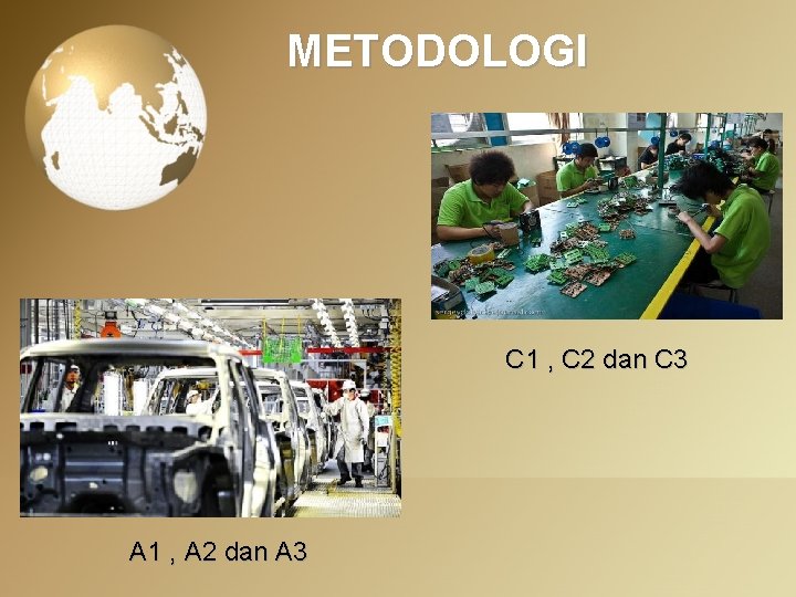 METODOLOGI C 1 , C 2 dan C 3 A 1 , A 2