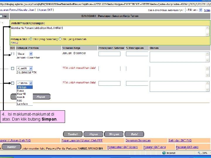 MEWUJUDKAN SKT BAGI PYD 4. Isi maklumat-maklumat di atas. Dan klik butang Simpan. BAHAGIAN
