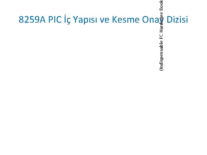 (Indispensable PC Hardware Book 8259 A PIC İç Yapısı ve Kesme Onay Dizisi 