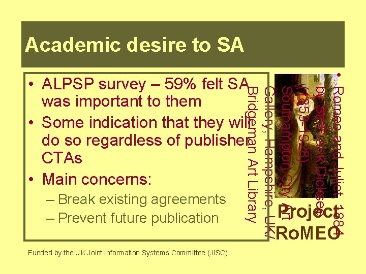 Academic desire to SA • Romeo and Juliet, 1884 by Sir Frank Dicksee (1853