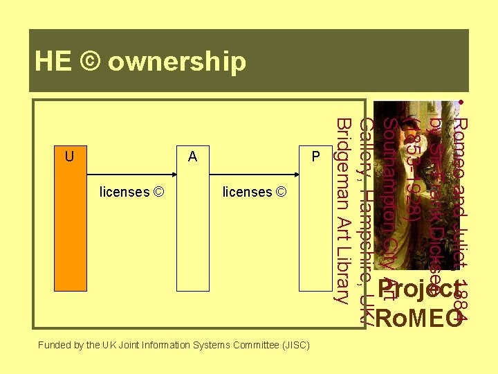 HE © ownership Funded by the UK Joint Information Systems Committee (JISC) • Romeo