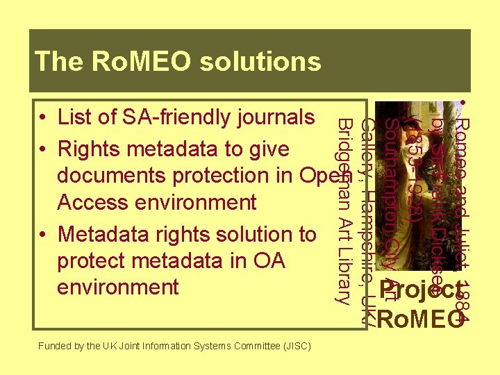 The Ro. MEO solutions • Romeo and Juliet, 1884 by Sir Frank Dicksee (1853