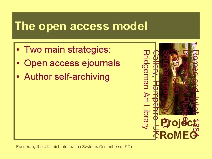 The open access model • Romeo and Juliet, 1884 by Sir Frank Dicksee (1853