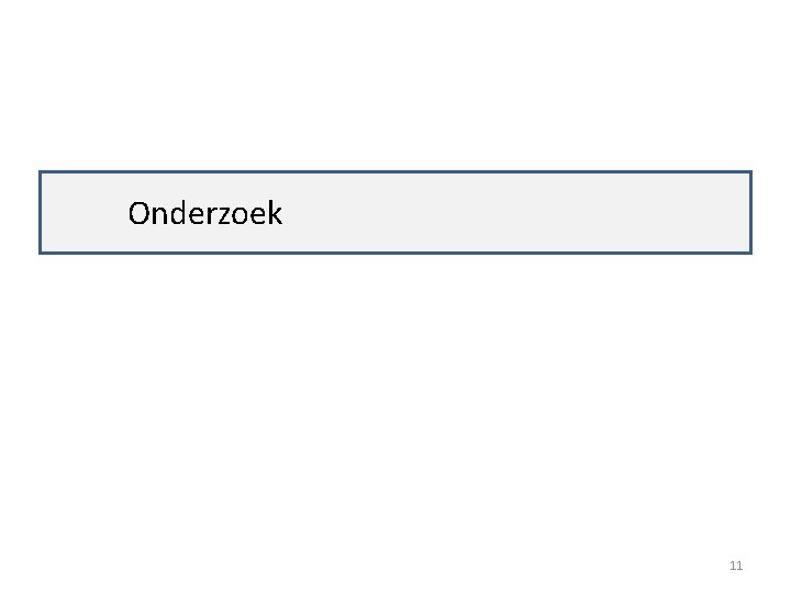 Onderzoek 11 