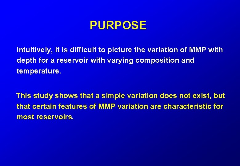 PURPOSE Intuitively, it is difficult to picture the variation of MMP with depth for