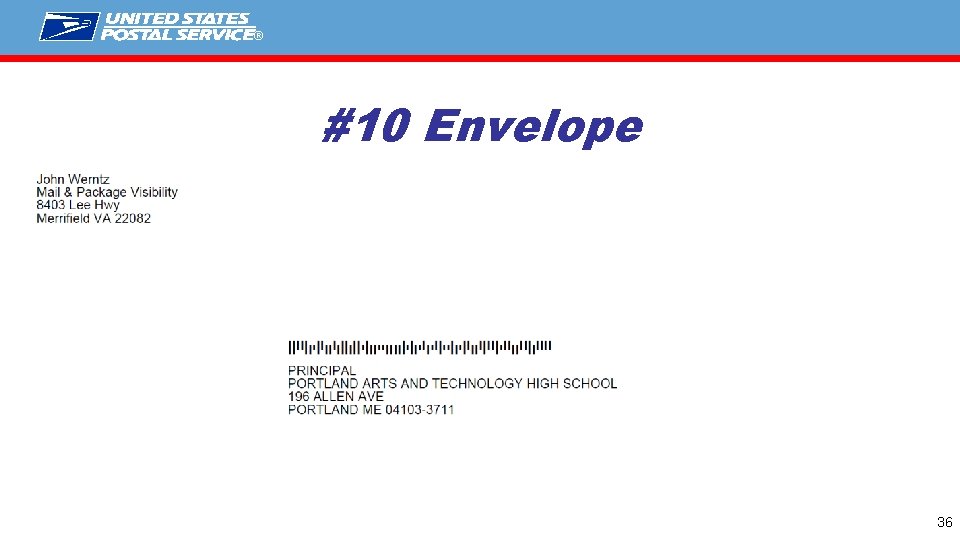 ® #10 Envelope 36 