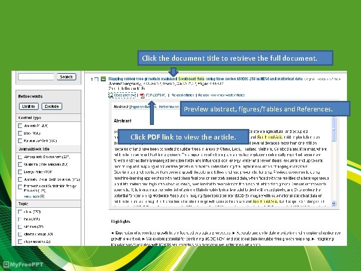 Click the document title to retrieve the full document. Preview abstract, figures/Tables and References.
