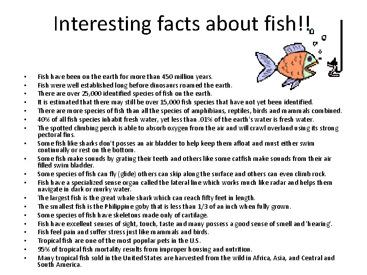 Interesting facts about fish!! • • • • • Fish have been on the