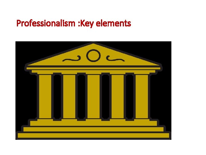Professionalism : Key elements 
