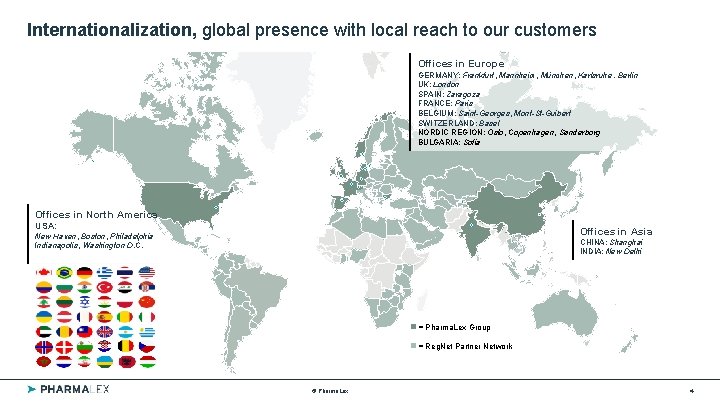 Internationalization, global presence with local reach to our customers Offices in Europe GERMANY: Frankfurt,